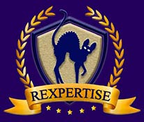 Rexpertise Cornish rex cat breeder logo